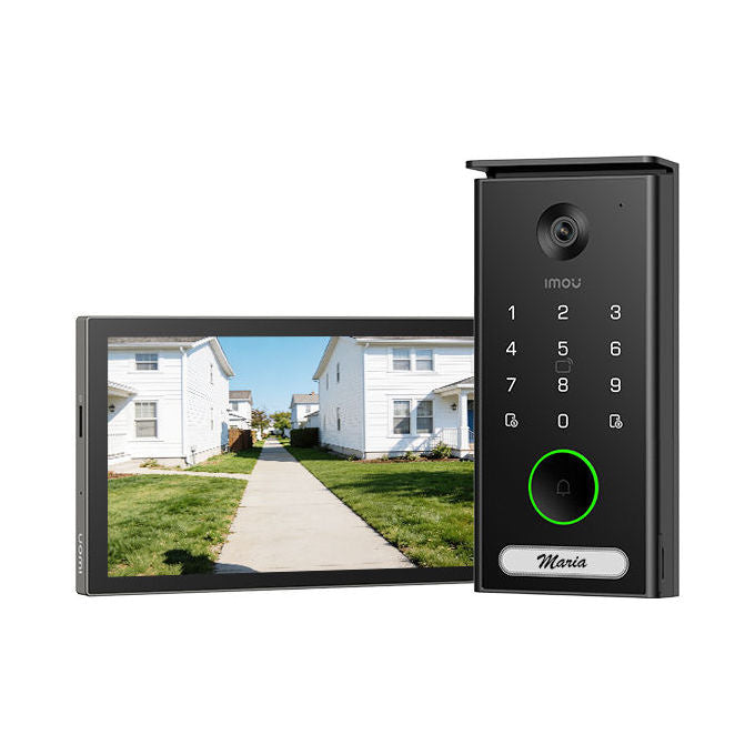 Imou VO1-5M0R-VH1-7A0S Videocitofono Smart Wi-Fi 6 Monitor 7'' Risoluzione 5MP QHD Campo Visivo 125° Audio Bidirezionale Memoria Fino a 512GB colore Nero