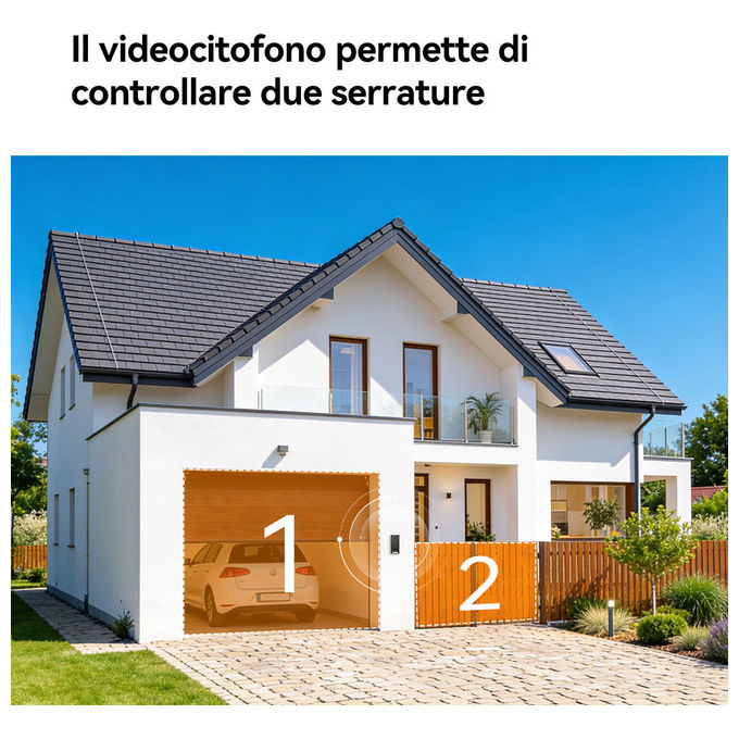 Imou VO1-5M0R-VH1-7A0S Videocitofono Smart Wi-Fi 6 Monitor 7'' Risoluzione 5MP QHD Campo Visivo 125° Audio Bidirezionale Memoria Fino a 512GB colore Nero