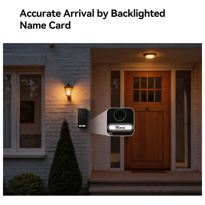 Imou VO1-5M0R-VH1-7A0S Videocitofono Smart Wi-Fi 6 Monitor 7'' Risoluzione 5MP QHD Campo Visivo 125° Audio Bidirezionale Memoria Fino a 512GB colore Nero