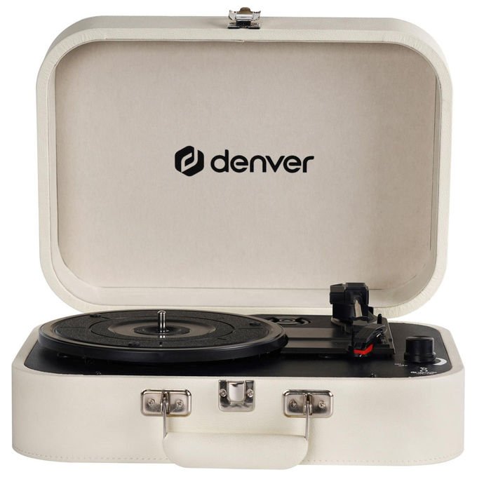 Denver VPL-130 Tocadiscos Retro con Amplificatore Integrato e Connessione PC Registrazione USB 33 45 78 rpm colore Nero