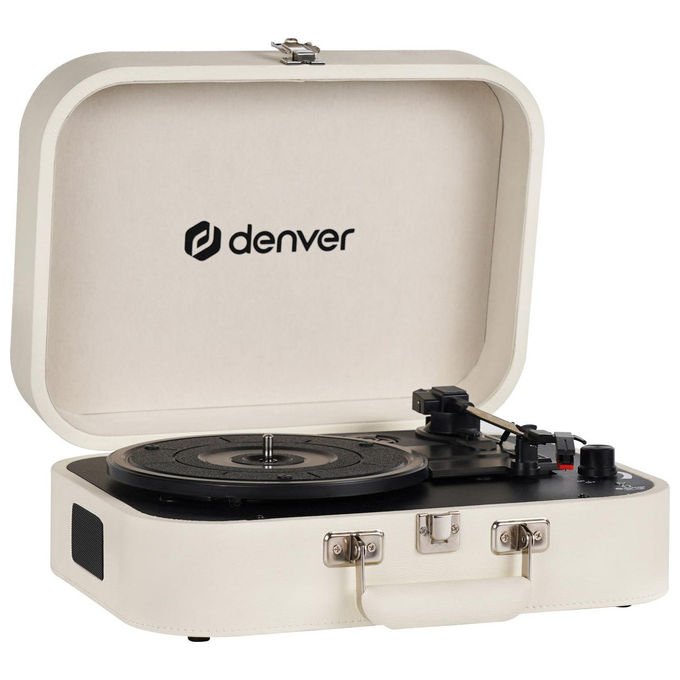 Denver VPL-130 Tocadiscos Retro con Amplificatore Integrato e Connessione PC Registrazione USB 33 45 78 rpm colore Nero