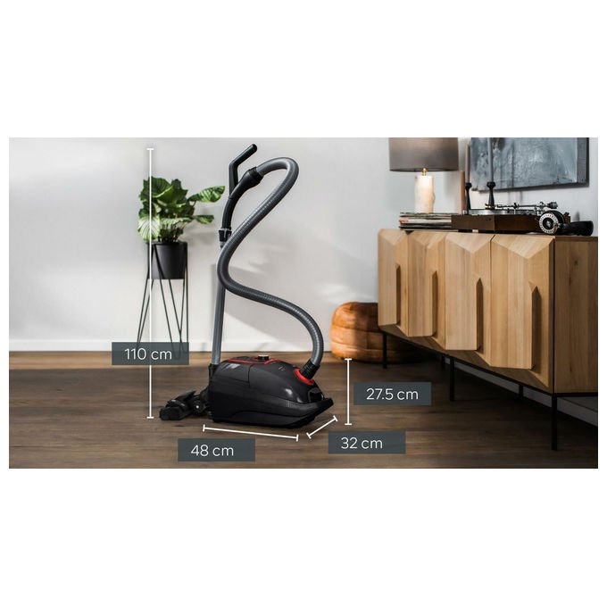 Siemens VSZ7XTRM Z 7.0 Aspirapolvere a cilindro con filtro Allergy Plus 5 L 750 W 70 dB colore Grigio talpa
