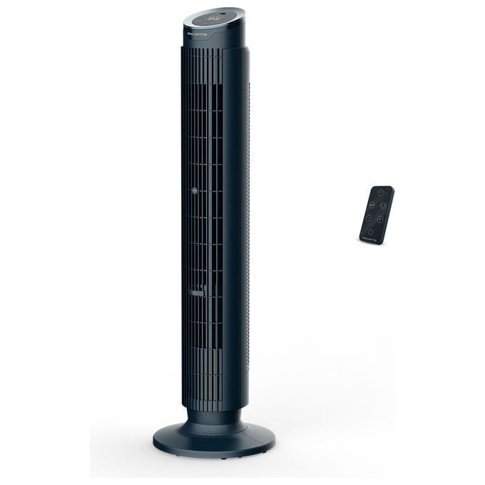 Rowenta VU7050F0 Eole Silence Force Ventilatore a Torre 12 Velocita' 20 dB 2440 m³-h Telecomando Oscillazione Automatica colore Blu scuro