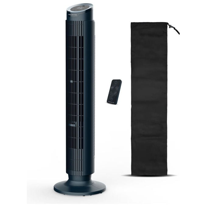 Rowenta VU7050F0 Eole Silence Force Ventilatore a Torre 12 Velocita' 20 dB 2440 m³-h Telecomando Oscillazione Automatica colore Blu scuro
