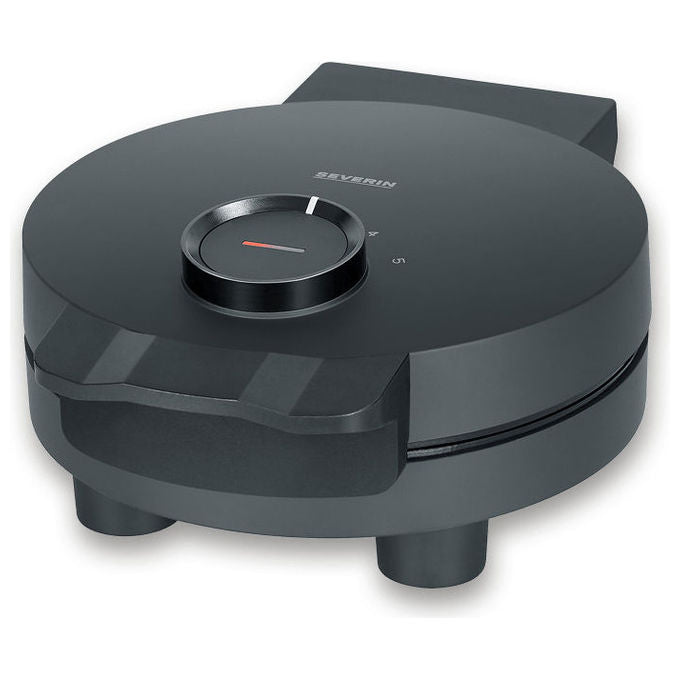 Severin WA2116 Waffeleisen Potenza 1000 W Materiale Acciaio inossidabile Regolazione Temperatura Indicatore di Prontezza Design Compatto colore Nero