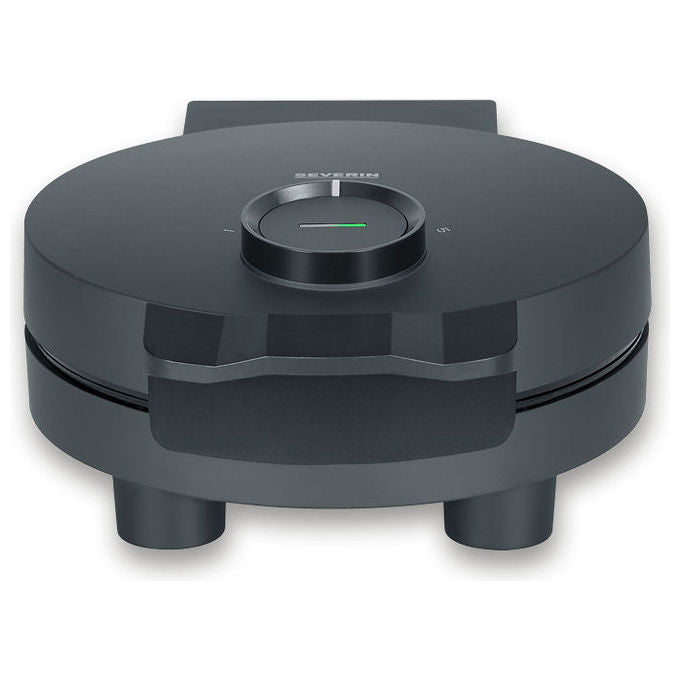 Severin WA2116 Waffeleisen Potenza 1000 W Materiale Acciaio inossidabile Regolazione Temperatura Indicatore di Prontezza Design Compatto colore Nero