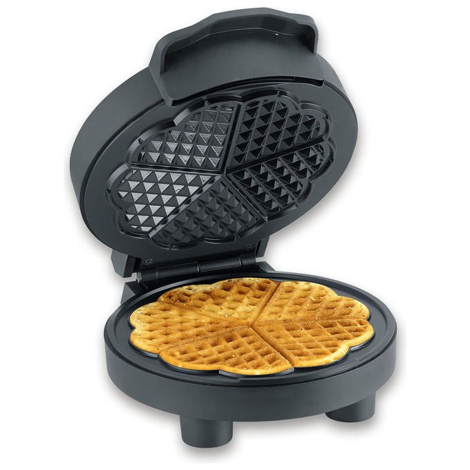 Severin WA2116 Waffeleisen Potenza 1000 W Materiale Acciaio inossidabile Regolazione Temperatura Indicatore di Prontezza Design Compatto colore Nero