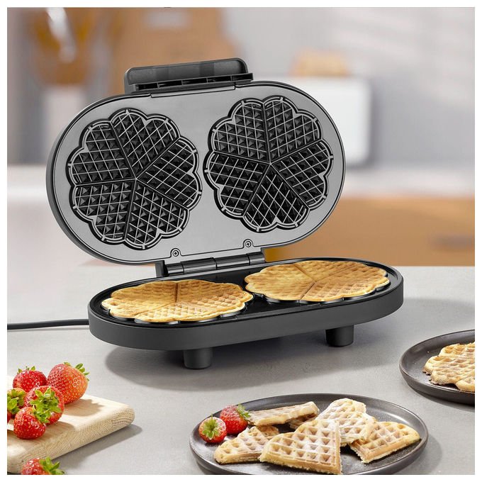 Severin WA2118 Macchina per Waffle con Potenza 1200 W e Superficie Antiaderente colore Nero