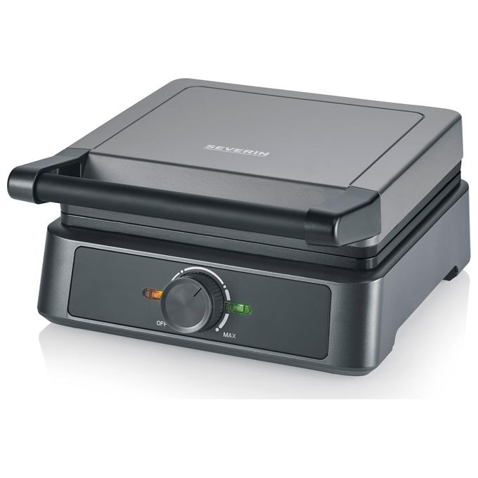 Severin WA 2125 Piastra per Waffle 2 Waffle 1600 W Rivestimento Antiaderente Termostato Regolabile Colore Antracite Nero