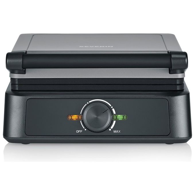 Severin WA 2125 Piastra per Waffle 2 Waffle 1600 W Rivestimento Antiaderente Termostato Regolabile Colore Antracite Nero