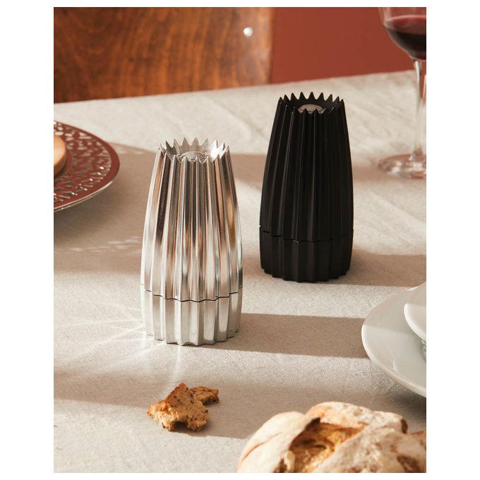 Alessi WAL03 B Grind Macinasale pepe e spezie in alluminio con meccanismo in ceramica colore Nero