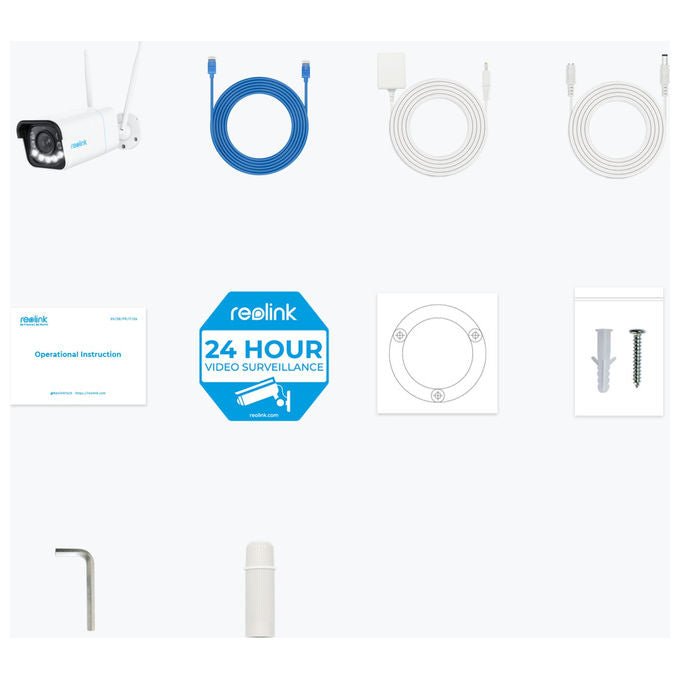 Reolink W430 Telecamera di sicurezza IP Esterno 3840 x 2160 Pixel Zoom 5x Visione Notturna a Colori Wi-Fi colore Bianco