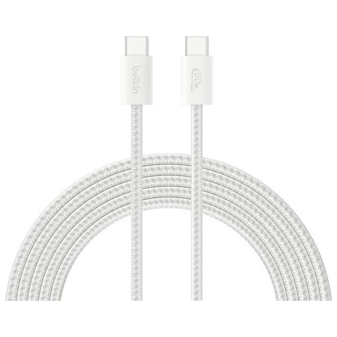 Belkin WCA008KQ2MSL-B6 BoostCharge Caricatore USB-C 30W con GaN e Cavo Intrecciato 2 m colore Indaco