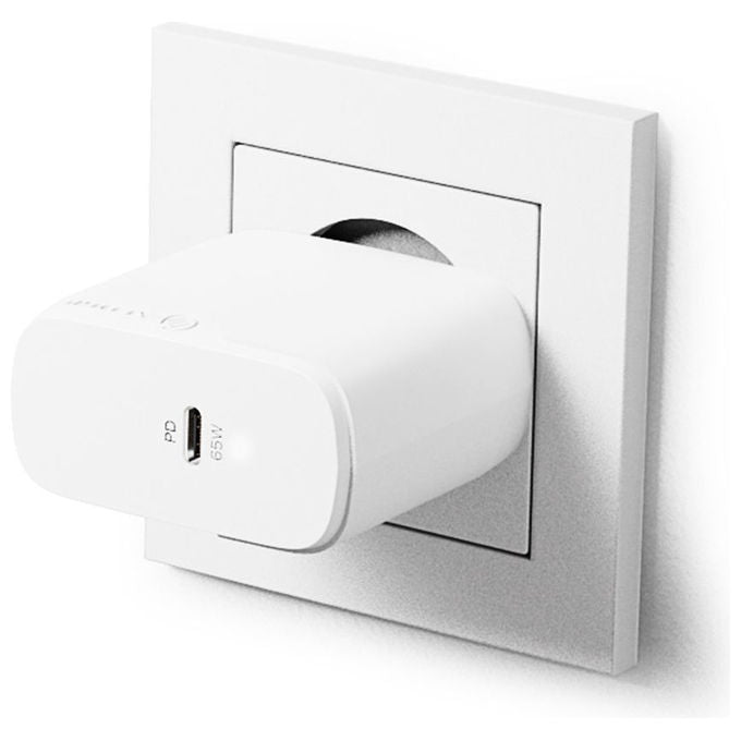 Alogic WCG1X65-EU 1X65 Caricatore 65W USB-C con Tecnologia GaN 2 m colore Bianco