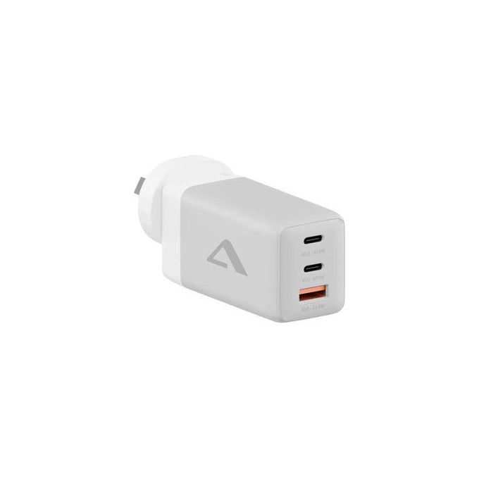 Alogic WCM3X67G Caricatore da Viaggio 67 W con USB C e USB A 2x USB-C 1x USB-A colore Grigio Bianco