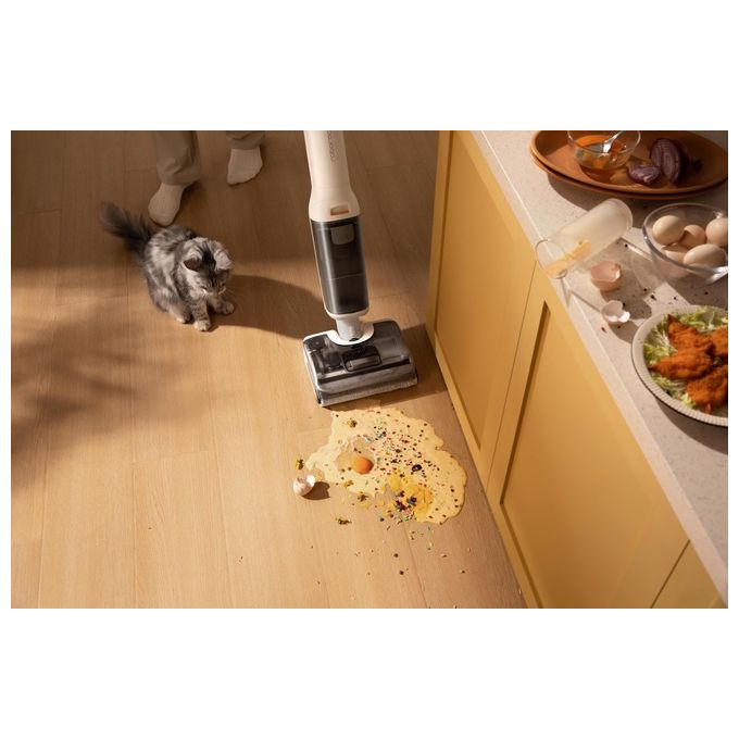 Roborock WD5M7B012-00 F25 RT Lavapavimenti per Umido e Secco 20000 Pa Autopulizia con Asciugatura a 90°C Zero Grovigli Serbatoi Separati colore Bianco