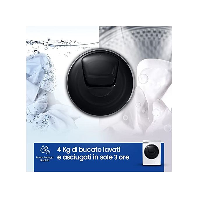 Samsung WD90T954DSH Lavasciuga AI Control QuickDrive AddWash Classe energetica E (B) Capacita' di carico 9-6 Kg Centrifuga 1400 giri Motore Digital Inverter Vaporizzatore igenizzante