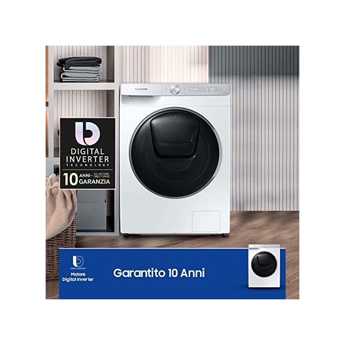 Samsung WD90T954DSH Lavasciuga AI Control QuickDrive AddWash Classe energetica E (B) Capacita' di carico 9-6 Kg Centrifuga 1400 giri Motore Digital Inverter Vaporizzatore igenizzante