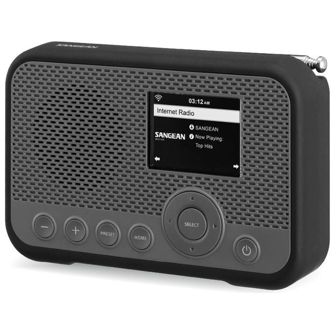 Sangean WFR-39-GR-BK WFR-39 Radio Portatile DAB FM con Display TFT Spotify integrato Batteria 2600 mAh colore Nero Grigio