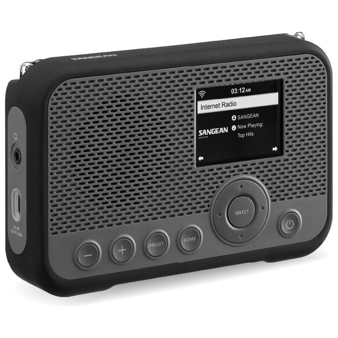 Sangean WFR-39-GR-BK WFR-39 Radio Portatile DAB FM con Display TFT Spotify integrato Batteria 2600 mAh colore Nero Grigio