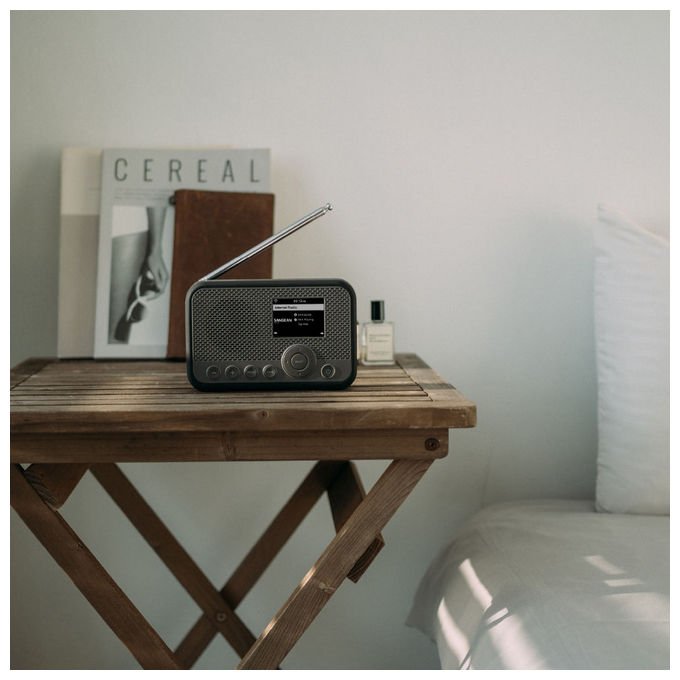Sangean WFR-39-GR-BK WFR-39 Radio Portatile DAB FM con Display TFT Spotify integrato Batteria 2600 mAh colore Nero Grigio