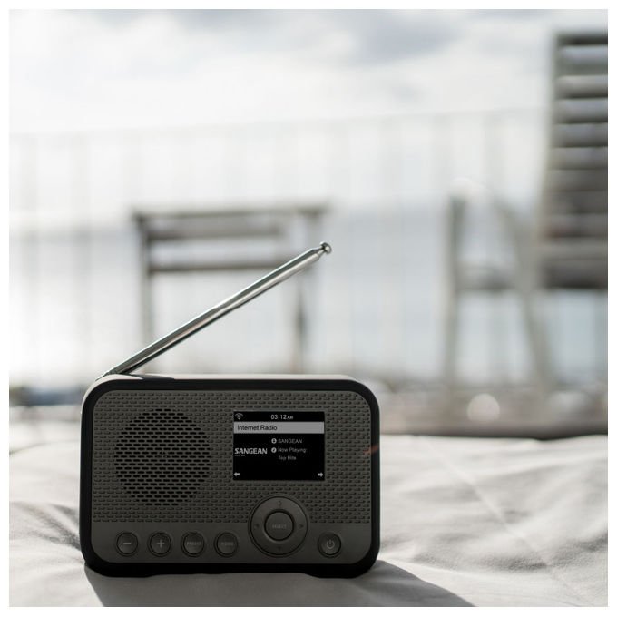 Sangean WFR-39-GR-BK WFR-39 Radio Portatile DAB FM con Display TFT Spotify integrato Batteria 2600 mAh colore Nero Grigio