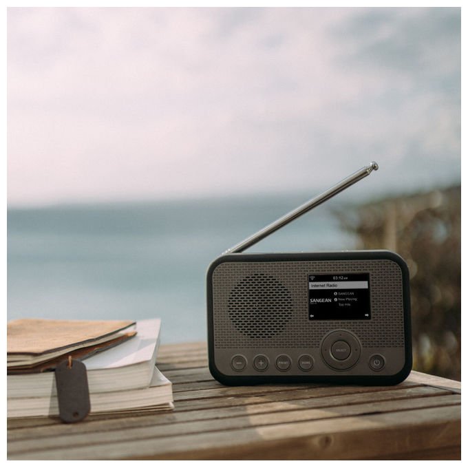 Sangean WFR-39-GR-BK WFR-39 Radio Portatile DAB FM con Display TFT Spotify integrato Batteria 2600 mAh colore Nero Grigio