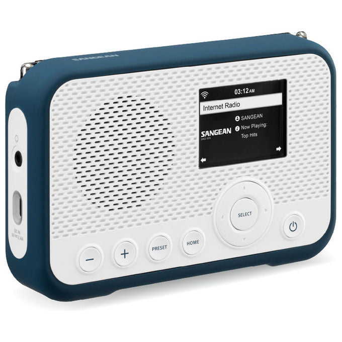 Sangean WFR-39 Portatile Radio DAB FM Internet Spotify TFT Batteria Ricaricabile 2600 mAh colore Blu Bianco
