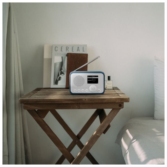 Sangean WFR-39 Portatile Radio DAB FM Internet Spotify TFT Batteria Ricaricabile 2600 mAh colore Blu Bianco