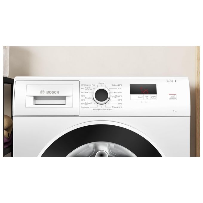 Bosch WGE03201IT Lavatrice Caricamento Frontale 8 Kg 1200 rpm Classe A Hygiene Plus (84.8x61.0x60.0 cm) colore Bianco
