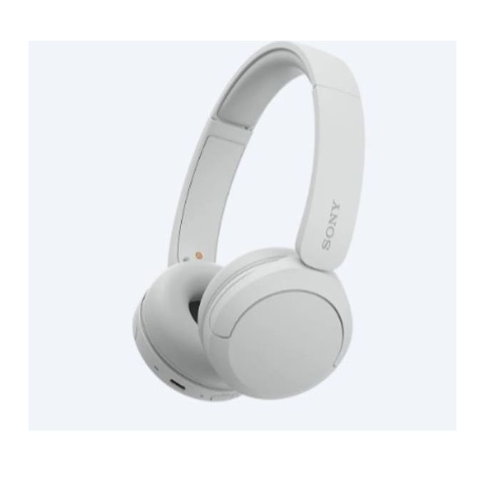 Sony Cuffie Bluetooth Wireless WH-CH520 Stile On-Ear Fino a 50 Ore di Autonomia Ricarica Rapida Colore Bianco