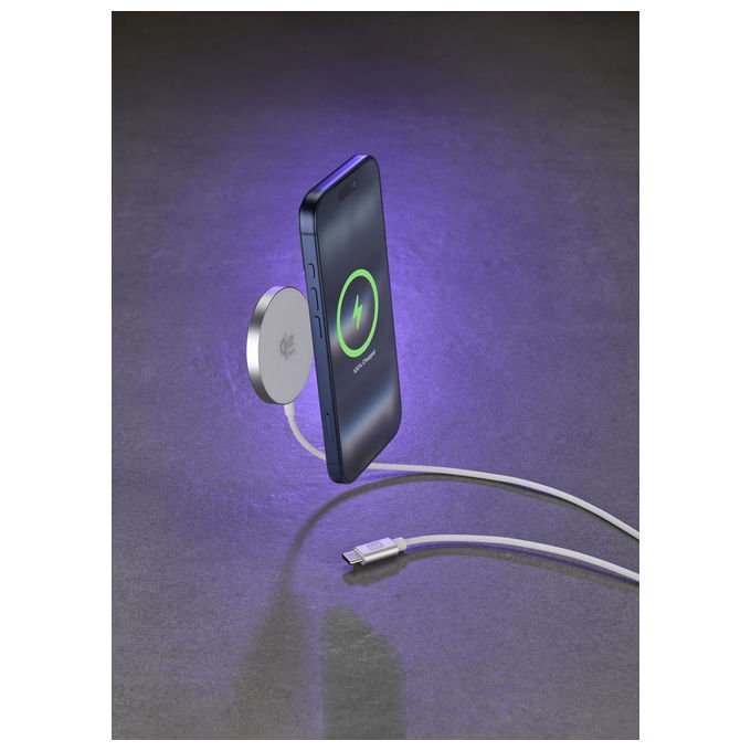 Cellularline, Caricatore Wireless Magnetico Qi2.2, 25W, Bianco