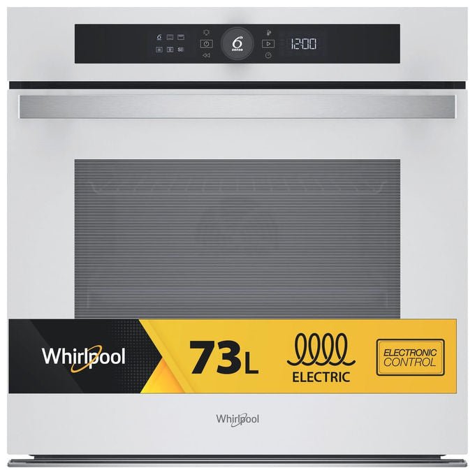 Whirlpool forno elettrico da incasso WOI4S8HM2SWA, 73 L, Steam+, Pizza 310°C, Ready2Cook, 6° Senso, touch control, Bianco, A+