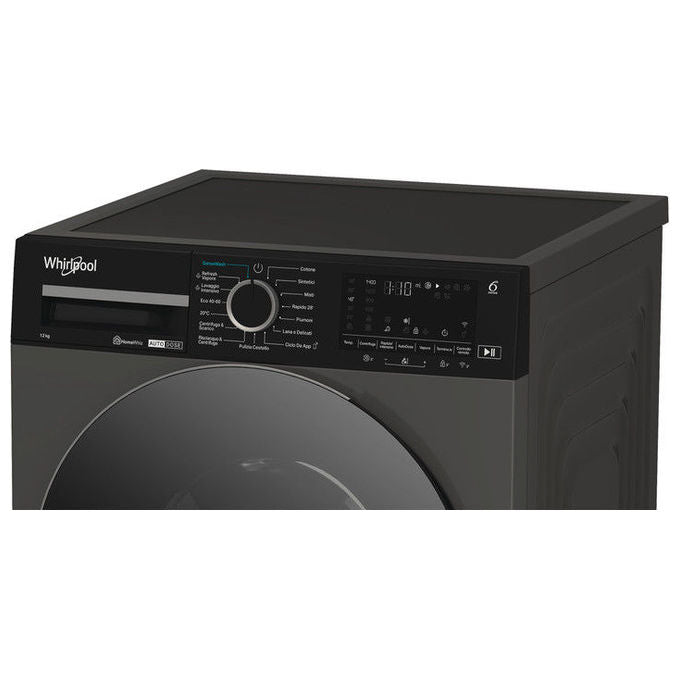Whirlpool WPM 210G ADS IT Lavatrice Caricamento Frontale 12 Kg 1300 rpm Classe A Vapore Wi-Fi (60x63x84.5 cm) colore Grigio