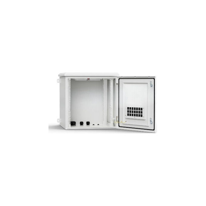 WP WPN-RWO-09604-G Serie RWO Armadio Rack Da Parete 9U 100 Kg IP55 Ventilazione Attiva con 2 Ventole colore Grigio chiaro