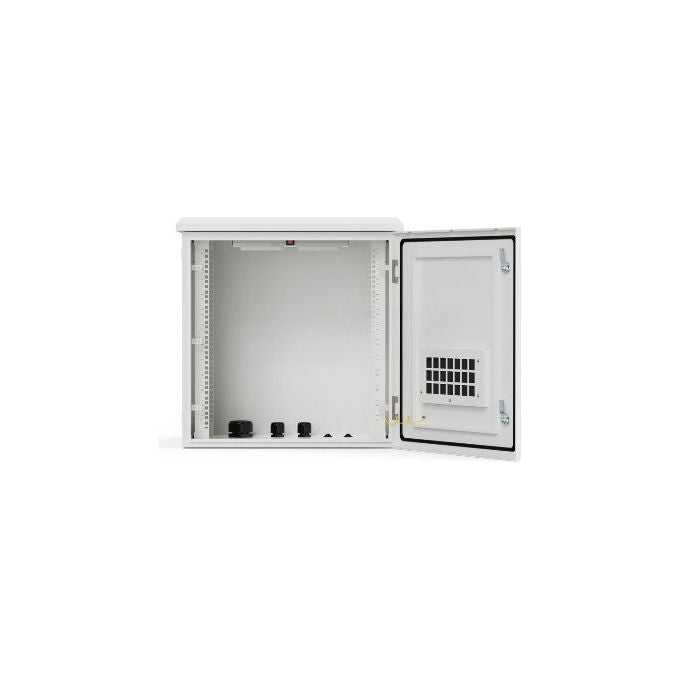 WP WPN-RWO-09604-G Serie RWO Armadio Rack Da Parete 9U 100 Kg IP55 Ventilazione Attiva con 2 Ventole colore Grigio chiaro