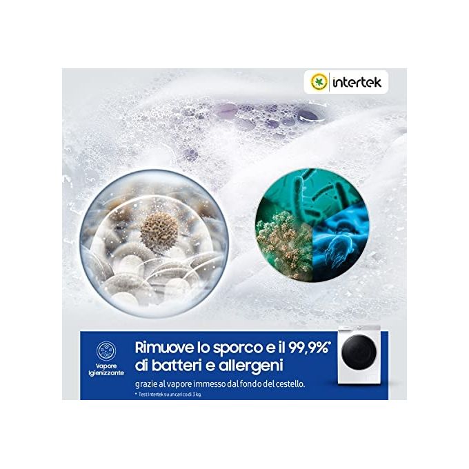 Samsung WW80T934ASH Lavatrice Carica Frontale AI Control Classe energetica A Capacita' di carico 8 Kg Centrifuga 1400 giri Motore Digital Inverter Ecolavaggio Vapore Igenizzante Ecodosatore