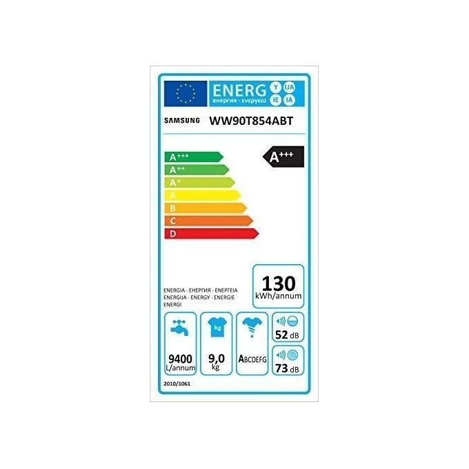 Samsung WW90T854ABT Lavatrice Carica Frontale AI Control QuickDrive AddWash Classe energetica A Capacita' di carico 9 Kg Centrifuga 1400 giri Motore Digital Inveter Vapore Igenizzante Ecolavaggio