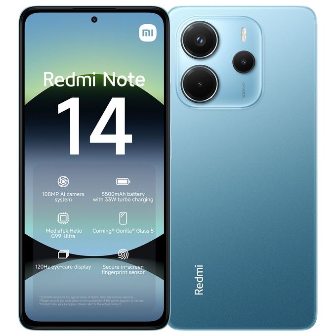 Xiaomi Redmi Note 14 8-256Gb 6.67'' Amoled 120Hz Dual Sim Ocean Blue