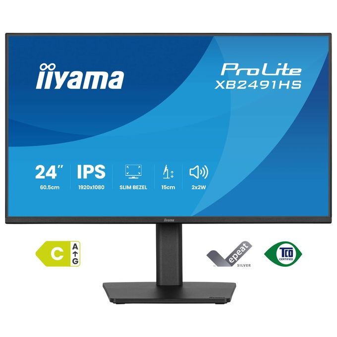 Iiyama XB2491HS-B1 ProLite Monitor PC 23,8'' Full HD 1920x1080 120Hz colore Nero