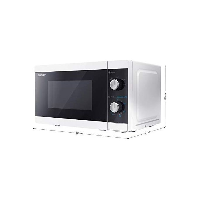 Sharp YC-MS01EW Forno a Microonde Capacita' 20 Litri Potenza 800W Controllo Meccanico Bianco