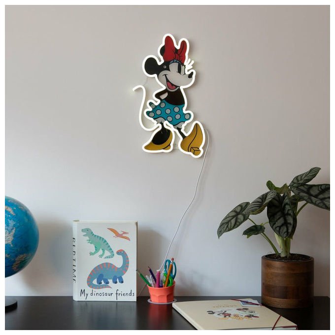 Yellowpop YPDI-MIN-FBO Disney Minnie Full Body Luce Decorativa LED con Interruttore e Dimmer colore Bianco