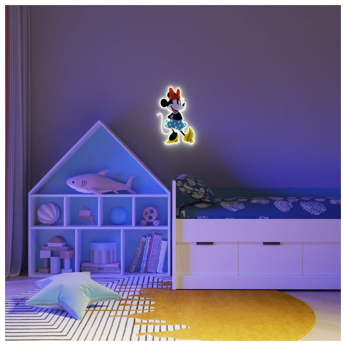 Yellowpop YPDI-MIN-FBO Disney Minnie Full Body Luce Decorativa LED con Interruttore e Dimmer colore Bianco