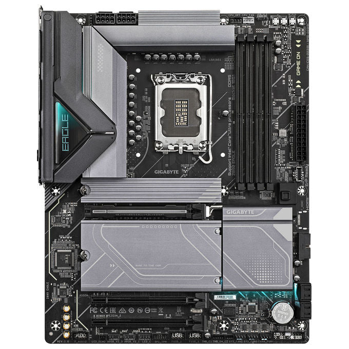 Gigabyte Z890 EAGLE Scheda Madre Supporta CPU Intel Core Ultra Serie 2 VRM 14+1+2 Fasi DDR5 fino a 8800MHz OC PCIe 5.0 M.2 USB4 LAN 2.5GbE ATX colore Nero