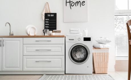 Interior,Of,Kitchen,With,Modern,Washing,Machine lavatrici