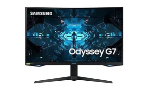 Samsung Monitor Gaming Odyssey G7 (C32G75), Curvo (1000R), 32'', 2560x1440 (WQHD 2K), HDR 600, VA, 240 Hz, 1 ms, FreeSync Pro, G-Sync, HDMI, USB 3.0, Display port, Ingresso Audio, HAS, Pivot 