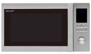 Sharp R-982STWE Forno a Microonde con Grill Capacita' 42 Litri Potenza 1000 W 10 Programmi Display Digitale Acciaio Inox