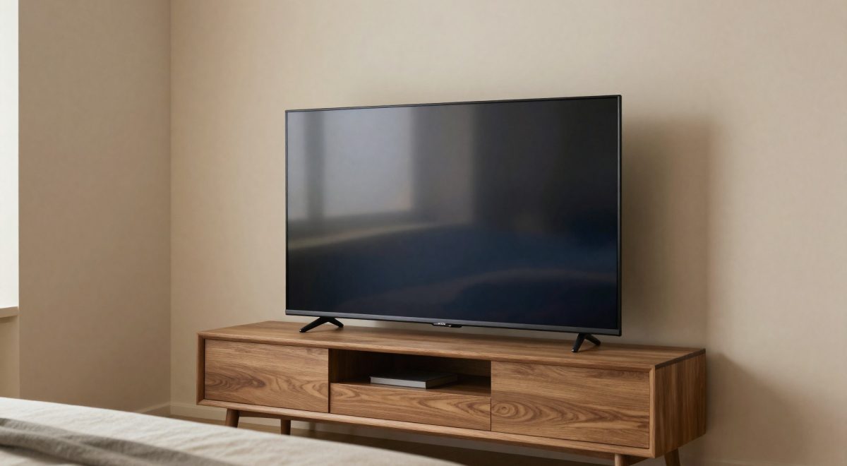Camera moderna con smart TV 50 pollici