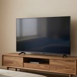 Camera moderna con smart TV 50 pollici