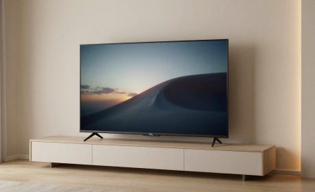 Soggiorno moderno con smart TV 65 pollici